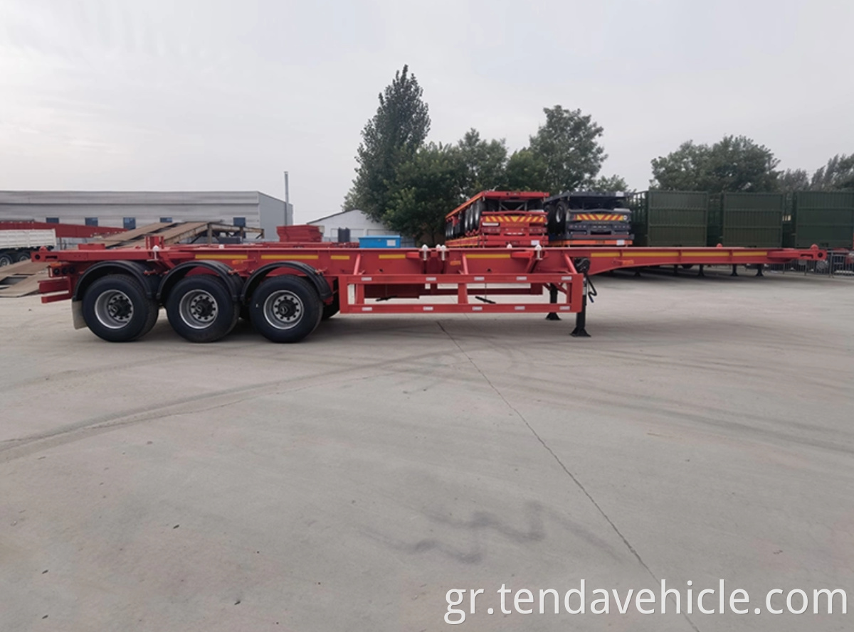 3 Axles 40Ft Skeleton Container Trailer